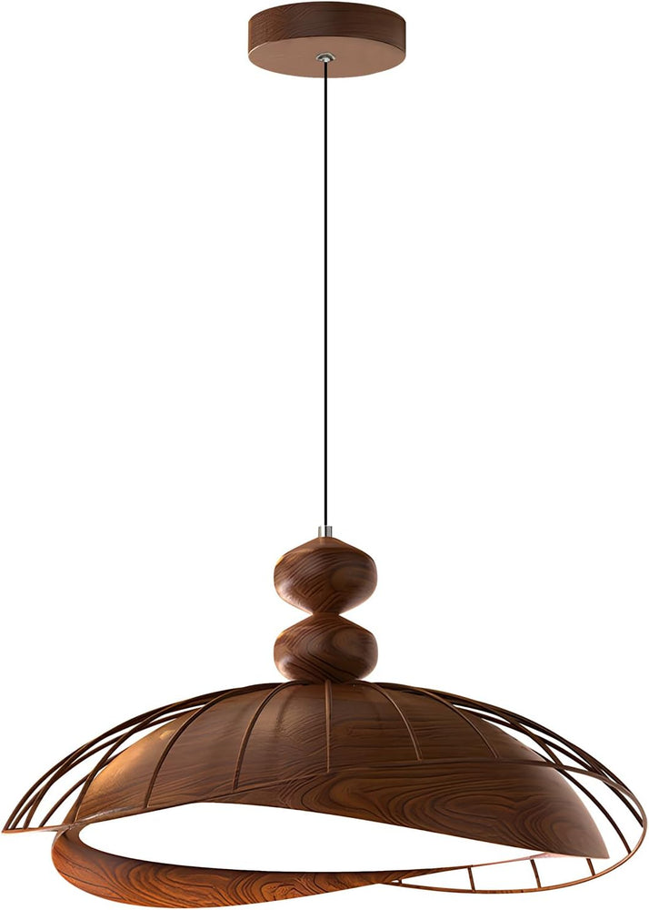 BOKT Nordic Vintage Wood Pendant Light LED Dimmable for Kitchen Island (BPC015)