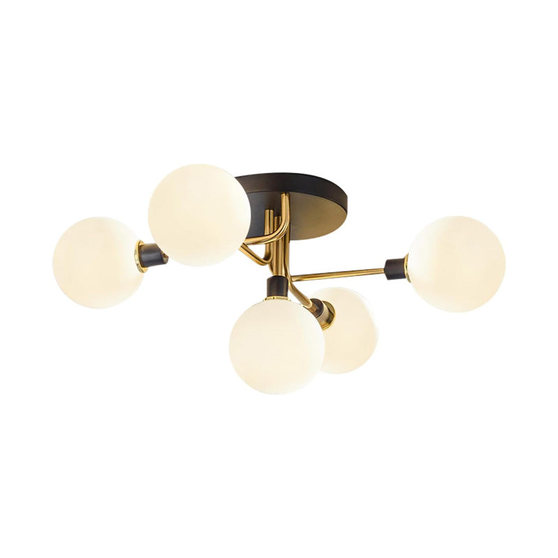 BOKT Modern Black Gold Ceiling Light with 5 Lights