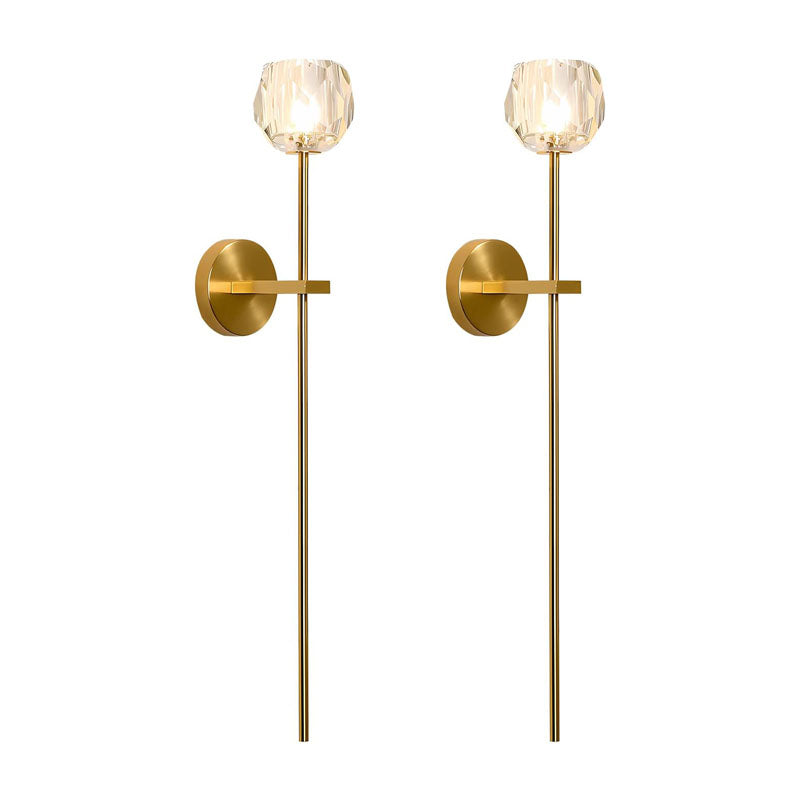 BOKT Vintage Brass Gold Long Wall Sconce Lighting Set of 2