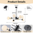 BOKT Modern 8-Lights Globe Sputnik Chandelier Mid Century Matte Black Chandelier Ceiling Mount Light Fixture with Milky White Glass Glass Lampshade  for Dining Room Living Room