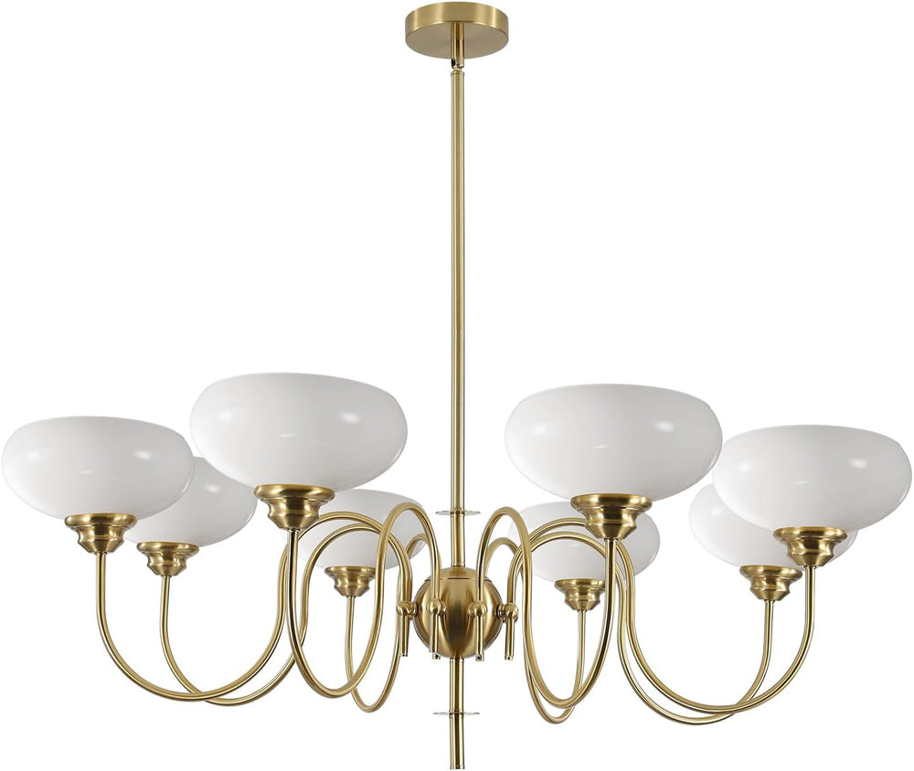 BOKT French Chandelier 8-Lights Large Dining Room Gold Chandelier（BPC017）