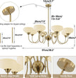 BOKT French Chandelier 8-Lights Large Dining Room Gold Chandelier（BPC017）
