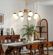 BOKT Large Gold Sputnik Chandelier 8 Head Wood (BPC016)