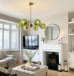 BOKT 6-Light Green Glass Ball Pendant Light （BPC018）