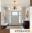 BOKT  Milk Glass Chandelier 6 Head Rustic Wooden Sputnik Chandelier