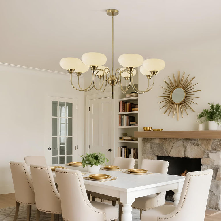 BOKT French Chandelier 8-Lights Large Dining Room Gold Chandelier（BPC017）