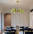 BOKT 6-Light Green Glass Ball Pendant Light （BPC018）