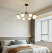 BOKT Large Gold Sputnik Chandelier 8 Head Wood (BPC016)