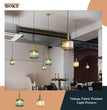 BOKT Mid Century Modern Green Glass Pendant Light