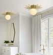 BOKT Modern Gold Semi-Flush Mount Sunshine Ceiling Light