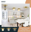 BOKT Modern Gold Semi-Flush Mount Sunshine Ceiling Light