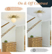 BOKT Modern Gold Semi-Flush Mount Sunshine Ceiling Light