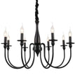 8-Light Iron Candle-Style Chandelier with E14 Bulb Bases